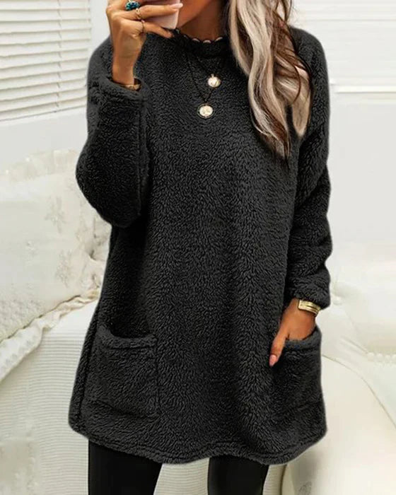 Stilla | Dame sweater fritid med lommer