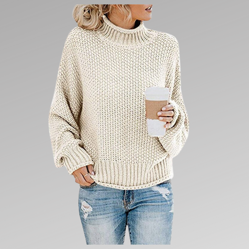 Stilla | Pullover med rullekrave i krammende strik
