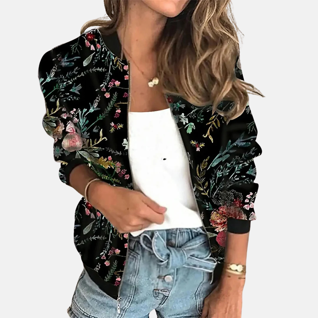Stilla | Retro Print Kort Jakke