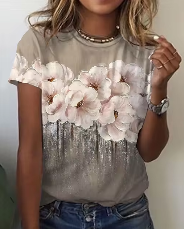 Stilla | Koreansk Dame 3D Rose Blomstermønster Design