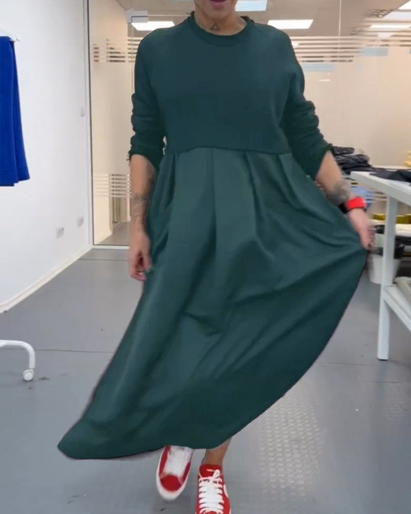 Stilla | Casual Poplin Kjole Med Brede Ærmer