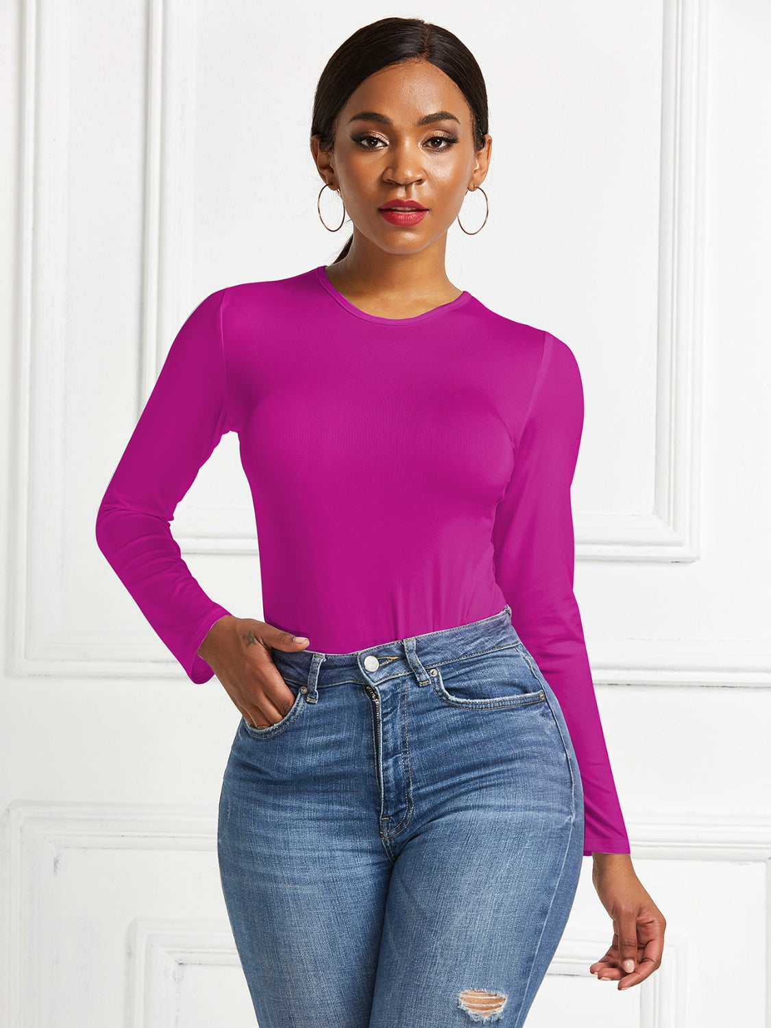 Stilla | Hals Langærmet Bodysuit