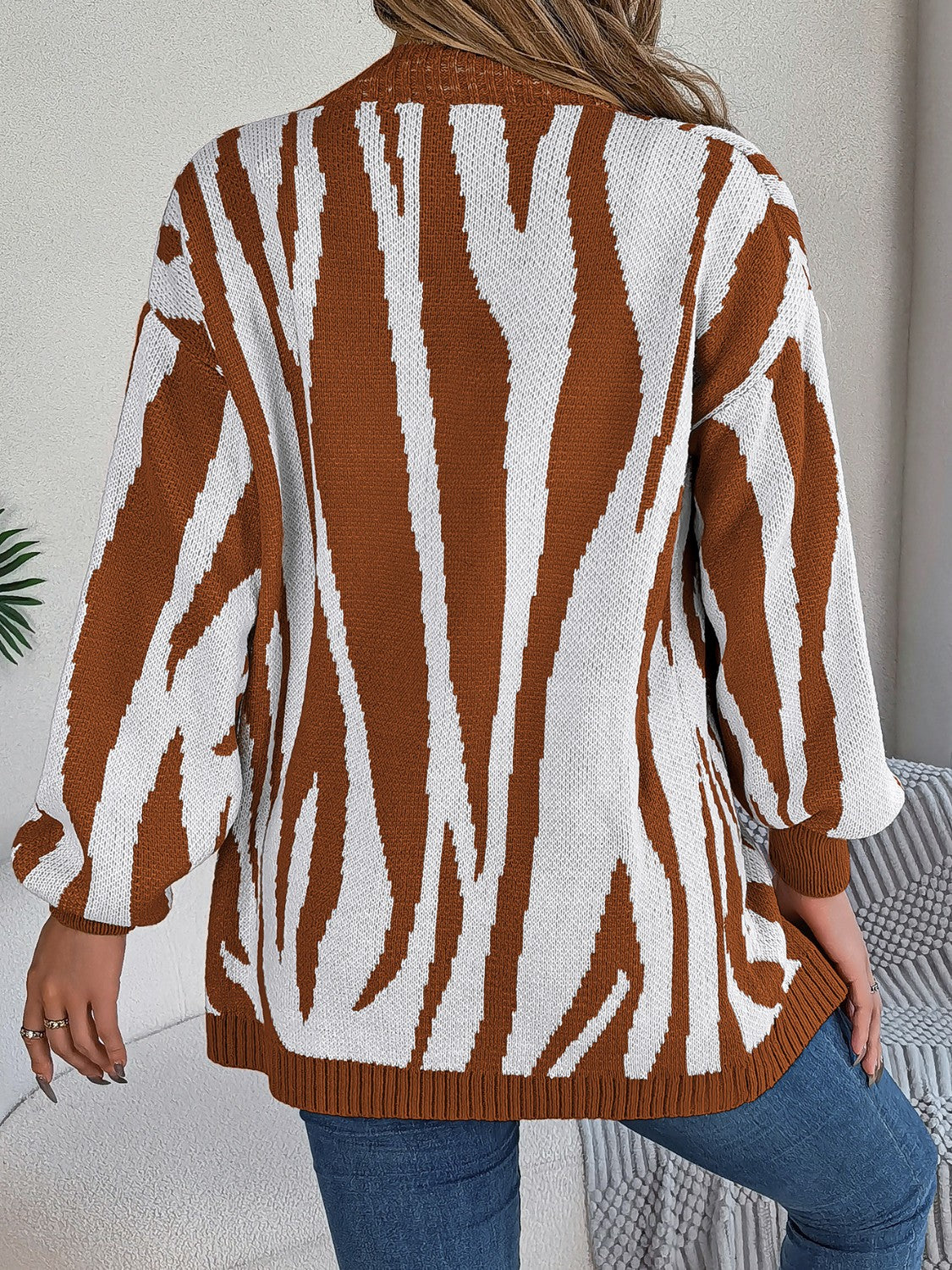 Stilla | Front Dyreprint Cardigan