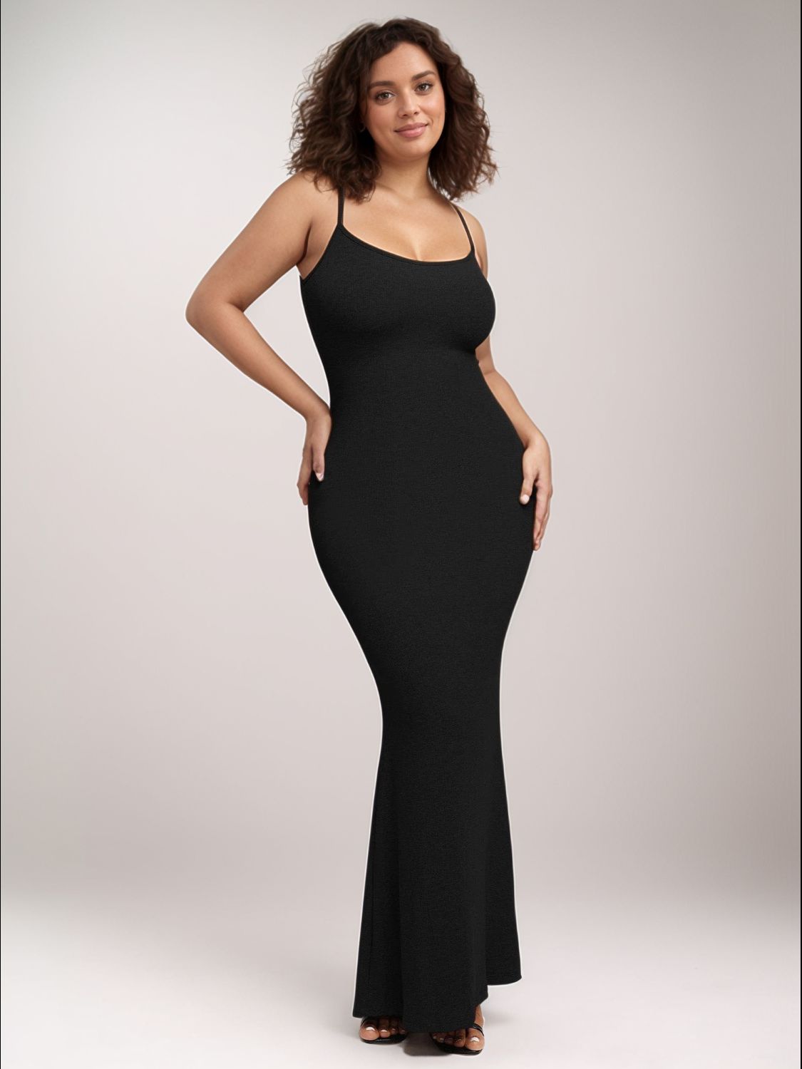Stilla | Bae Indbygget Shapewear ærmeløs Maxi Kjole