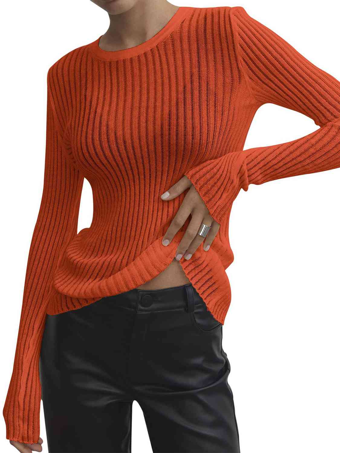 Stilla | Neck Ribbet Strik Tee