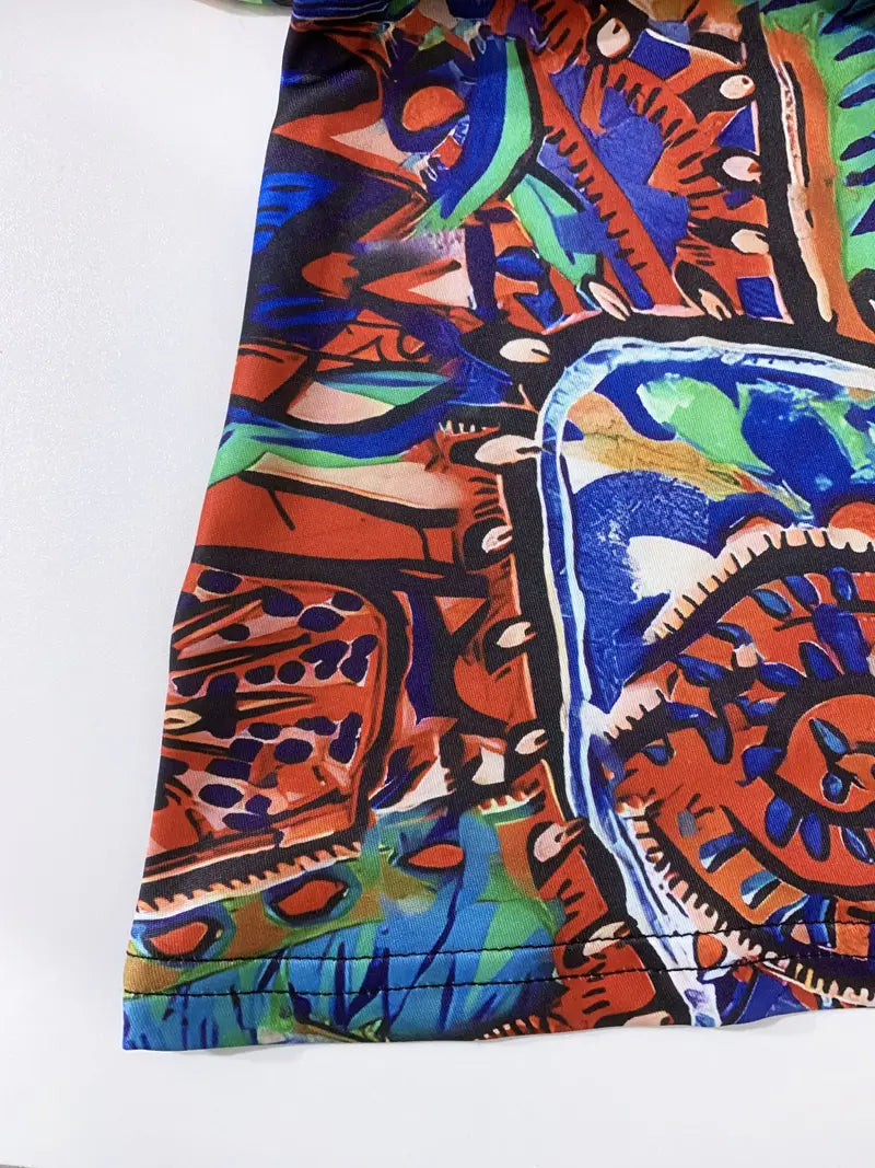 Stilla | Sommerkjole med Farverig Print Trendy Sommerkjole til Damer
