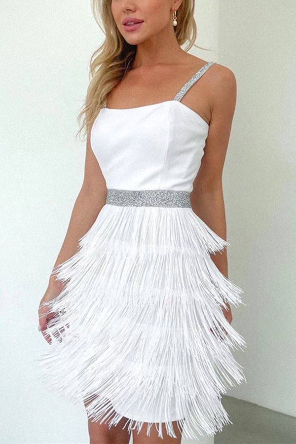 Stilla | 1920'ernes Gatsby Fringe Årgang Festkjole Mini Kjole