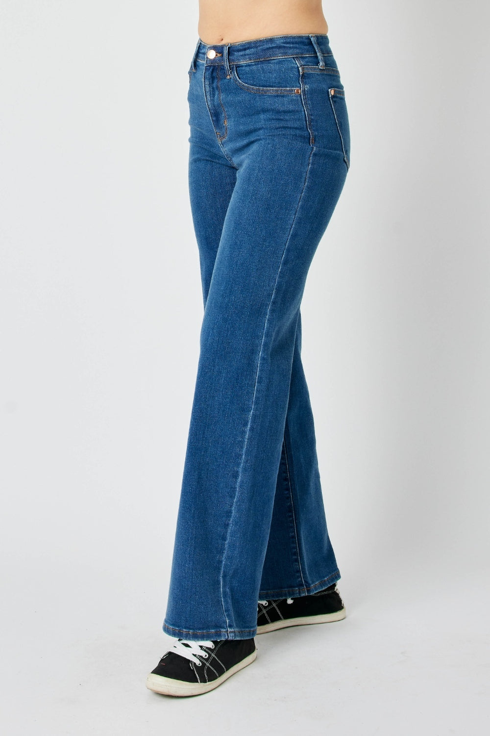 Stilla | Blå Fuld Størrelse Høj Talje Straight Jeans