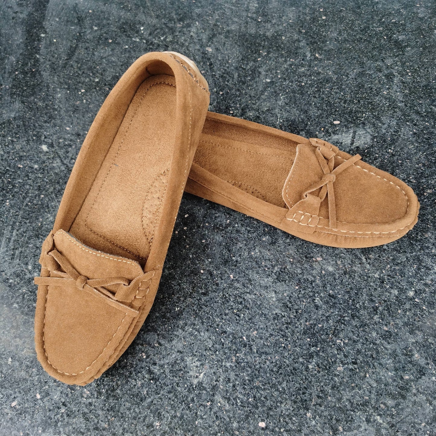 Stilla | Retro Loafers Med Sløjfe, Slip on Sko Med Rund Tå