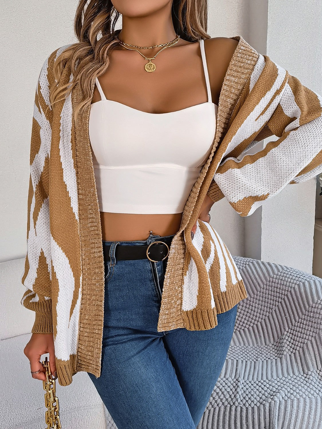 Stilla | Front Dyreprint Cardigan