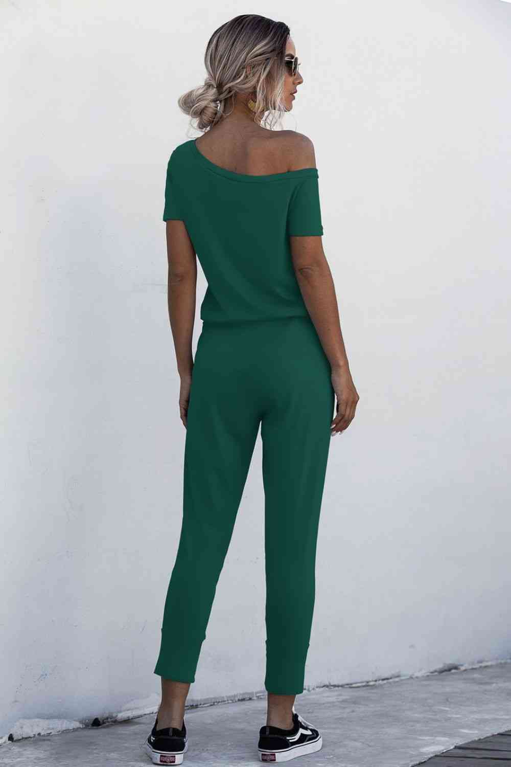 Stilla | Halsbundet Jumpsuit Med Lommer