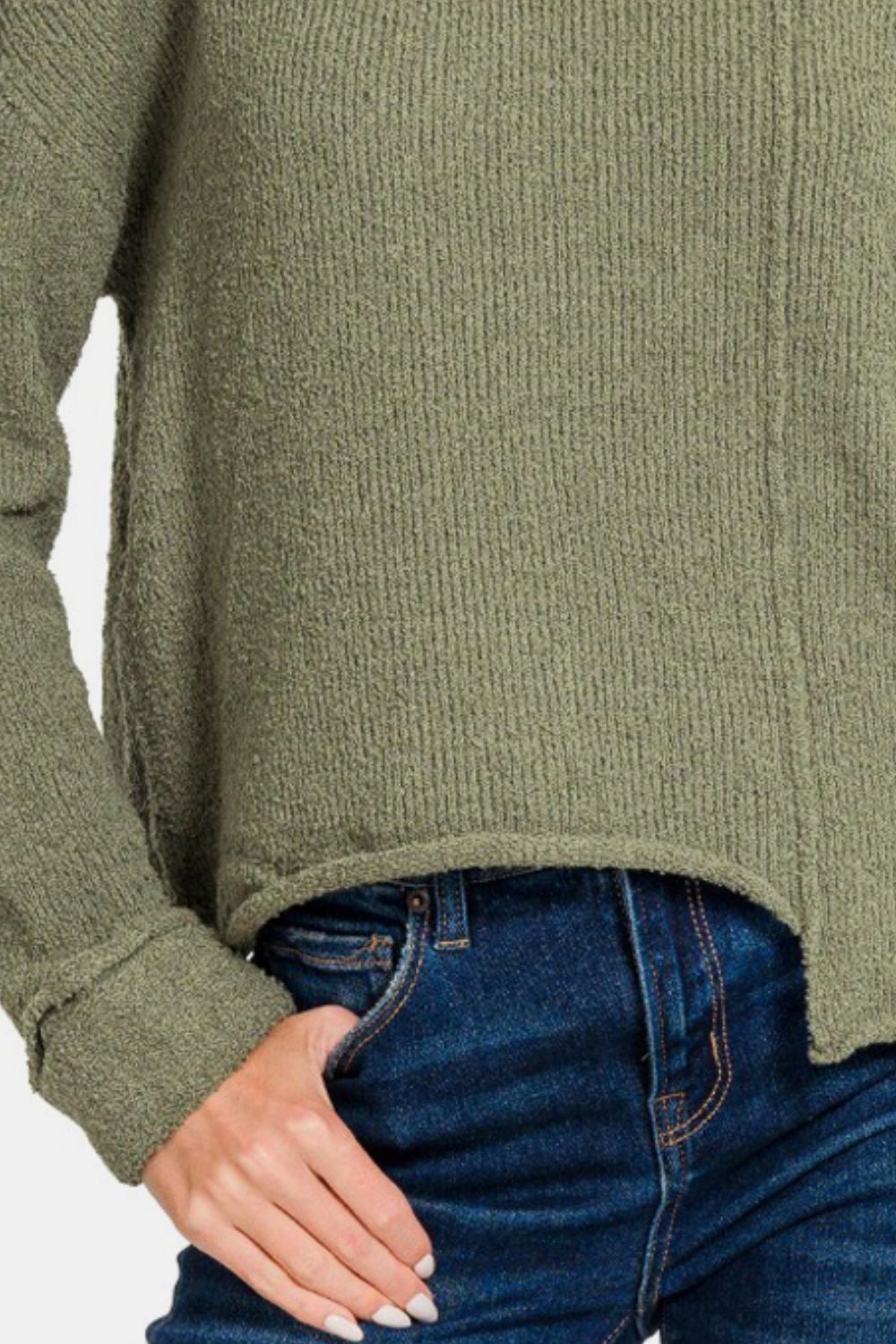 Stilla | Asymmetrisk Hem Drop Shoulder Sweater
