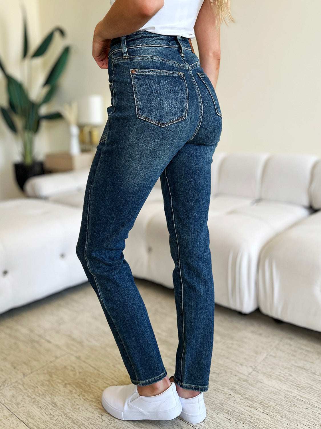 Stilla | Blå Fuld Størrelse Høj Talje Skinny Jeans