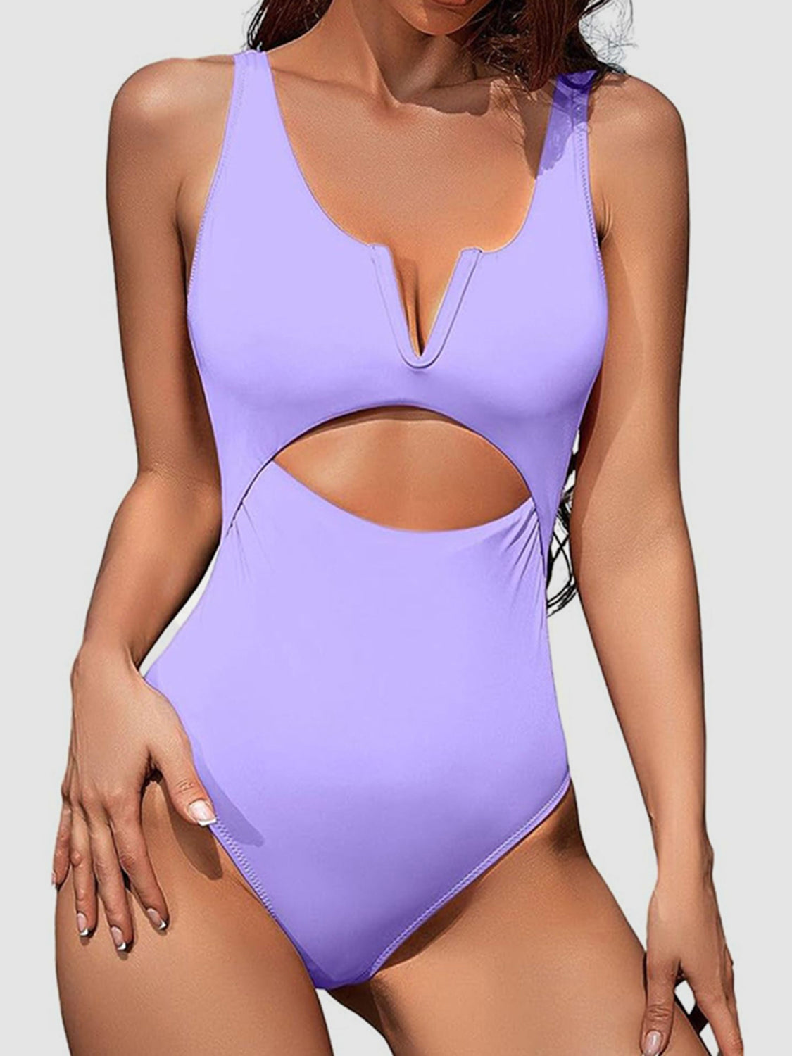 Stilla | Notched Wide Strap One-piece Swimwear
