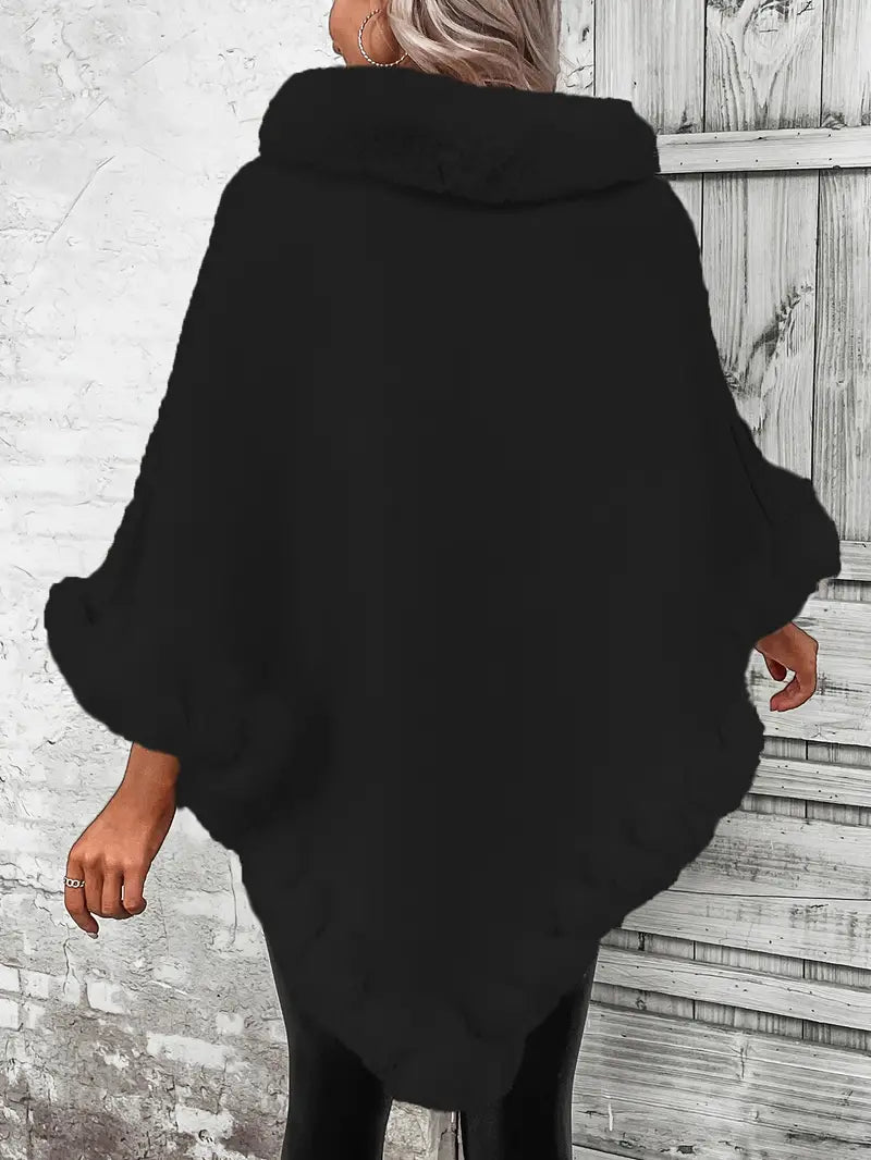 Stilla | Striktrøje Poncho-stil
