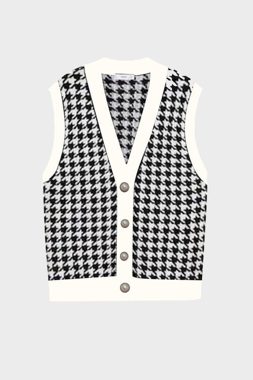 Stilla | Knap Front Sweater Vest