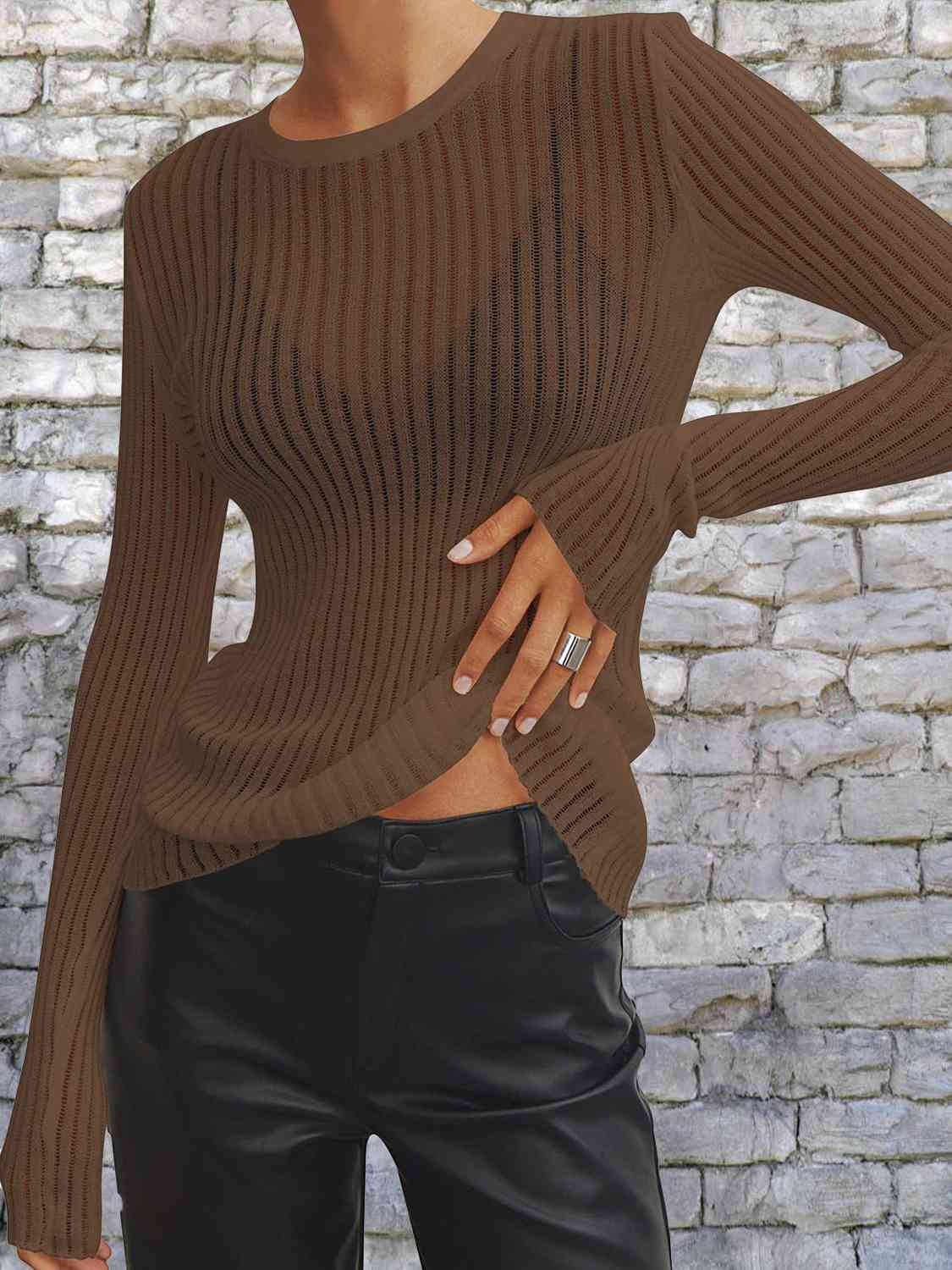 Stilla | Neck Ribbet Strik Tee