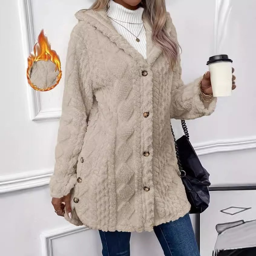 Stilla | Hætte cardigan med knapper