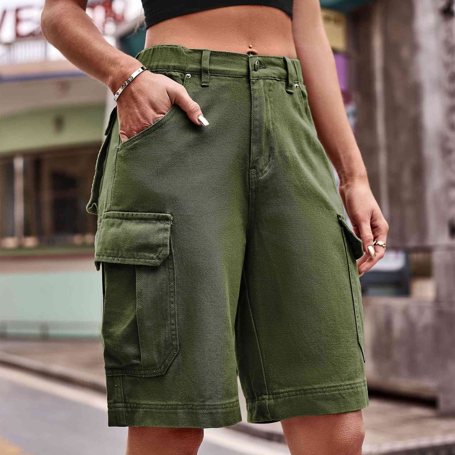 Stilla | Cargo Shorts Med Lommer