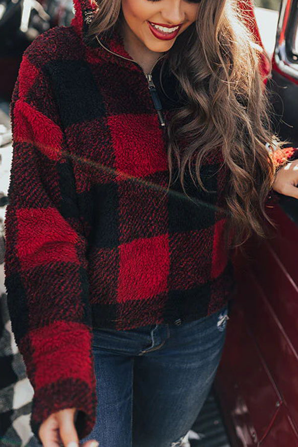 Stilla | Hyggelige Ferieforslag Sherpa Plaid Pullover