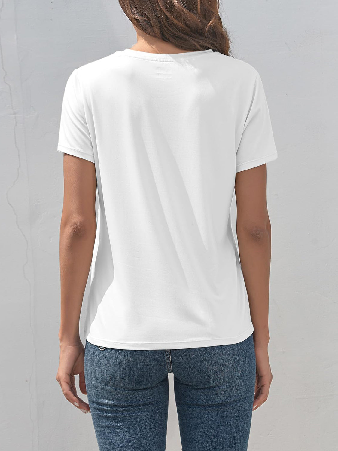 Stilla | Grafisk Rund Hals Korte Ærmer T-Shirt