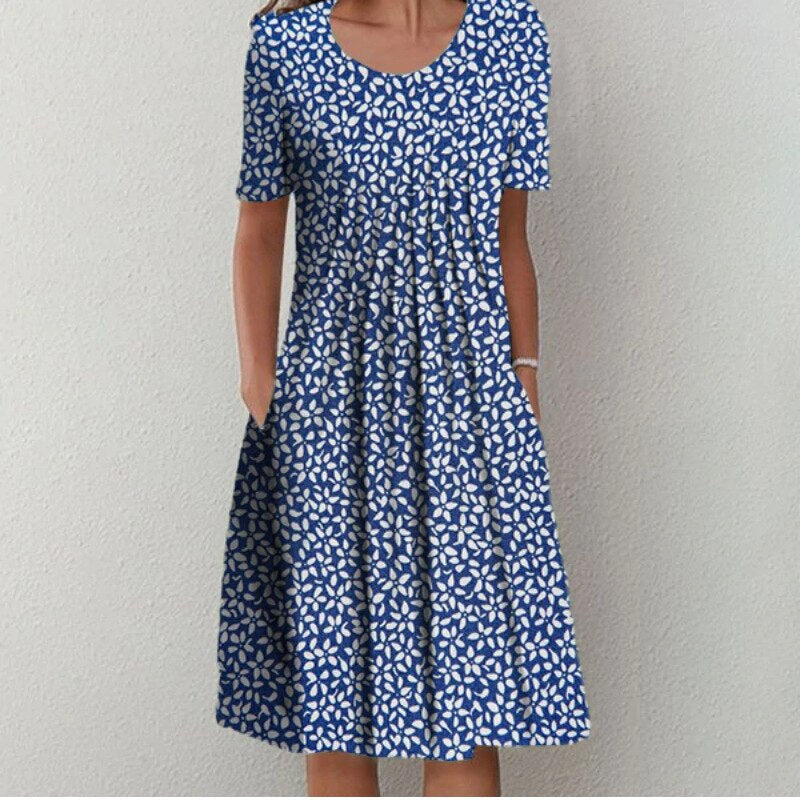 Stilla | Blomsterbroderet Elegant Kjole