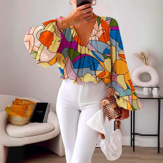 Stilla | Flerfarvet Bluse