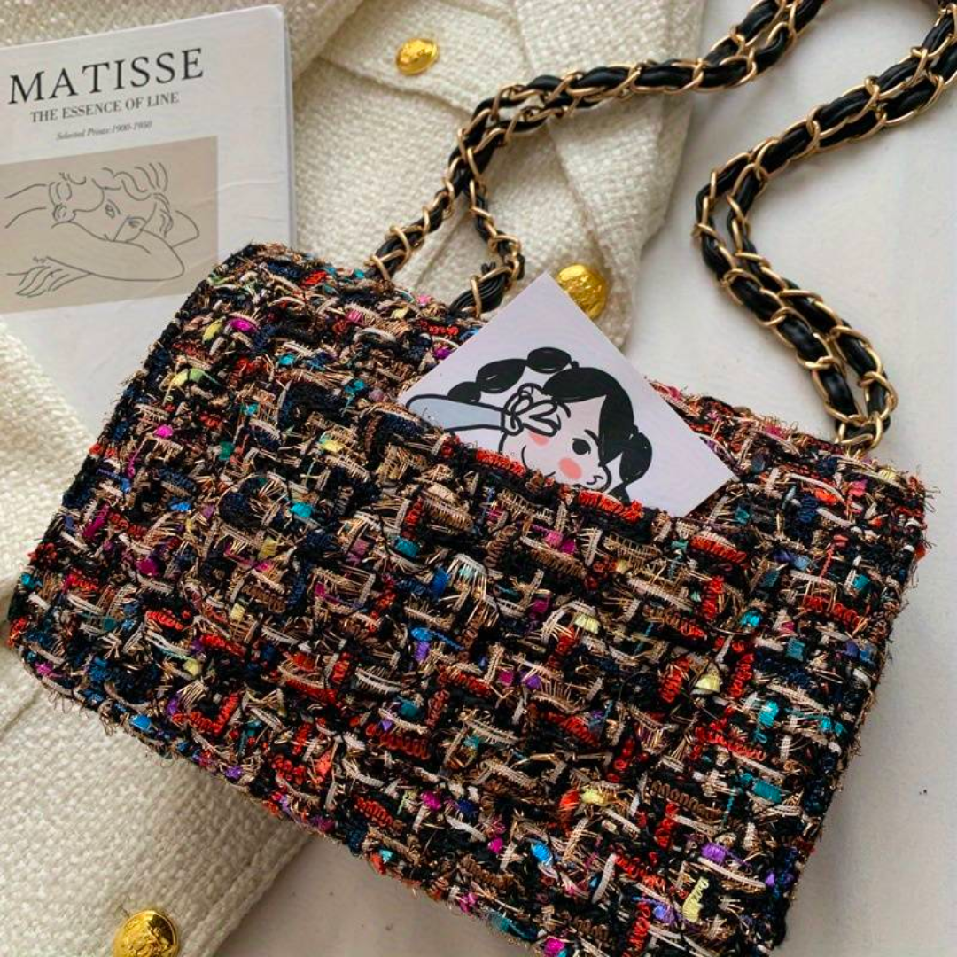 Stilla | Tweed-Skuldertaske