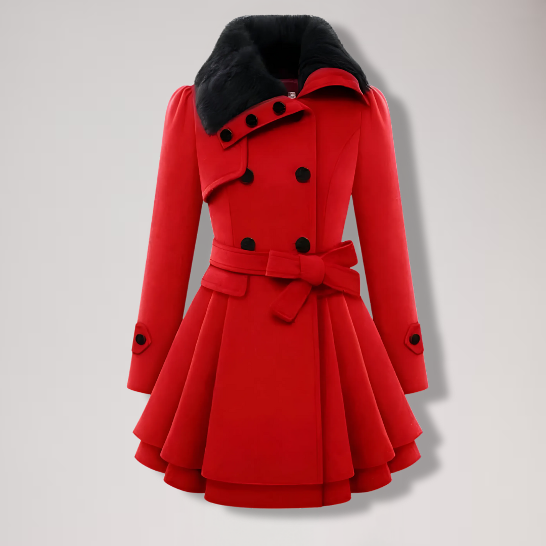 Stilla | Elegante Trenchcoat Med Vegansk Pels