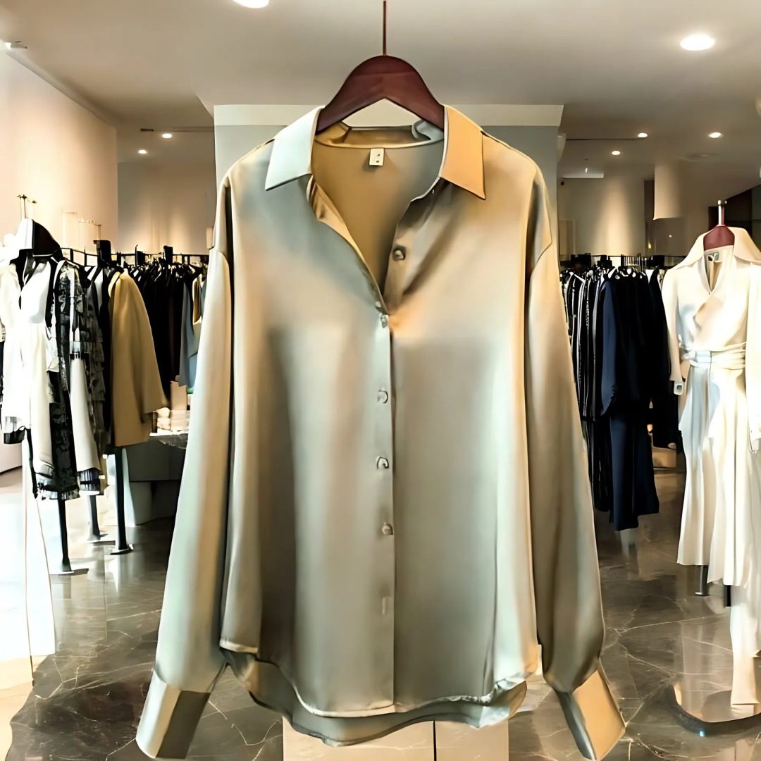 Stilla | Glat Satin Skjorte