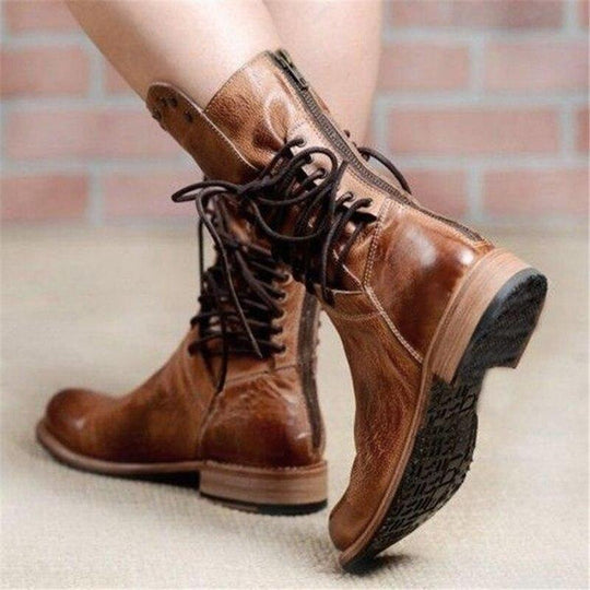 Stilla | Schnürstiefeletten Aus Leder