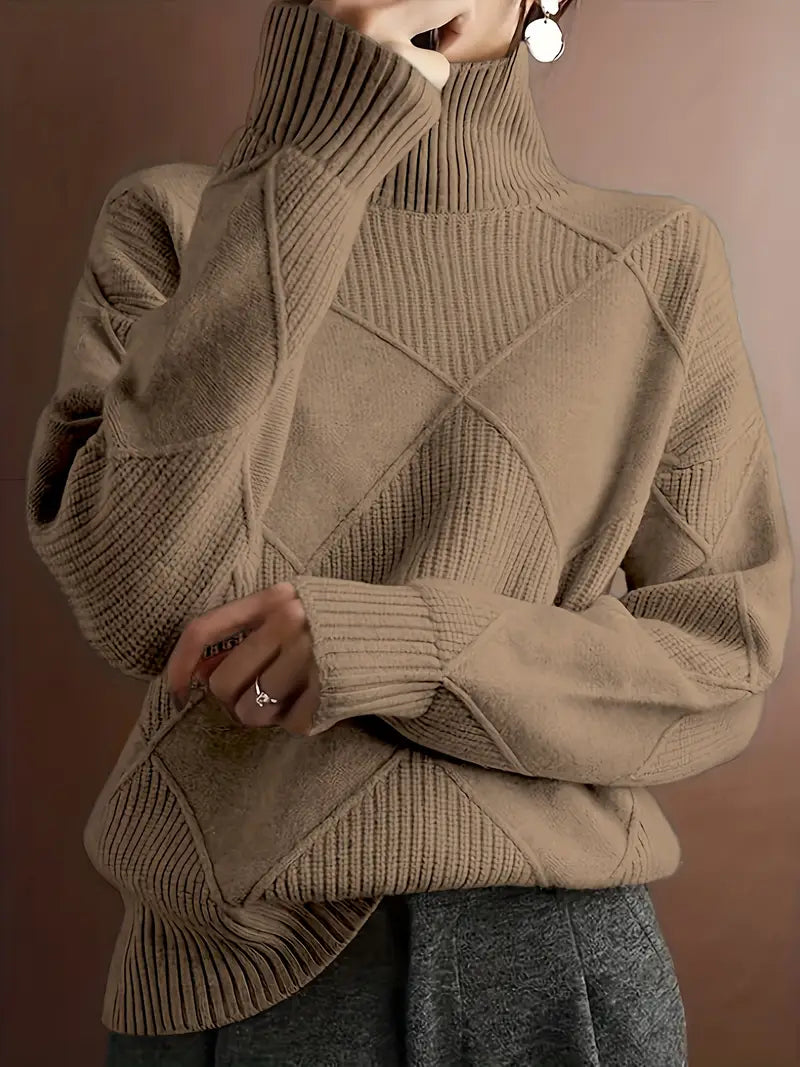 Stilla | Udenlandsk Trøje Med Turtle Neck, Afslappet Trøje