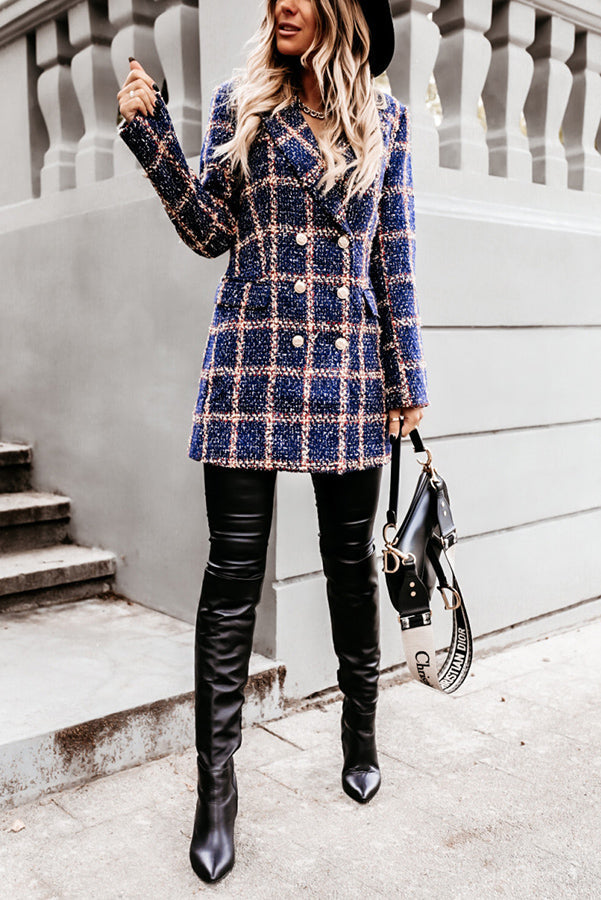 Stilla | Making Statements Plaid Tweed Blazer