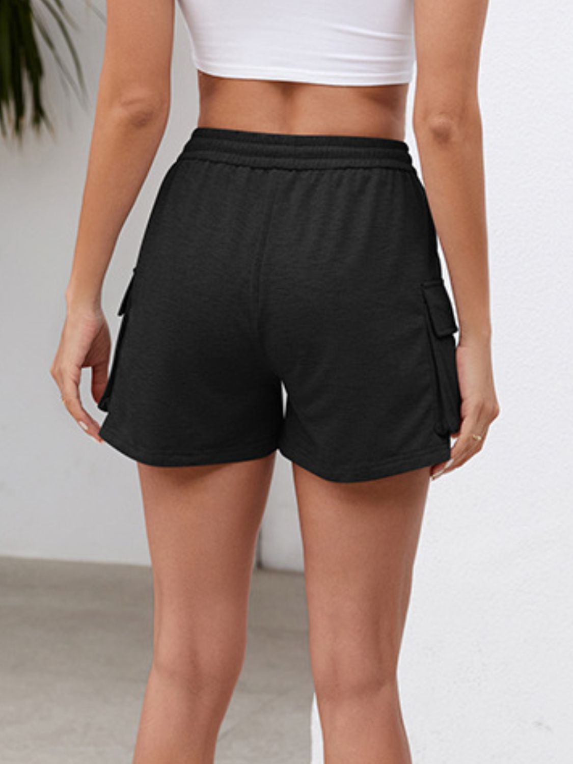Stilla | Elastisk Talje Shorts med Lommer