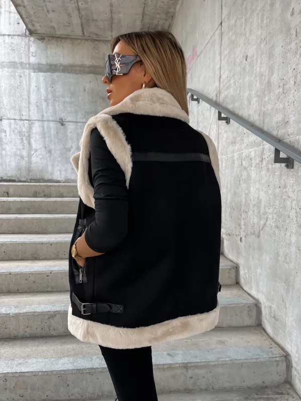 Stilla | Ærmeløs Uldfrakke