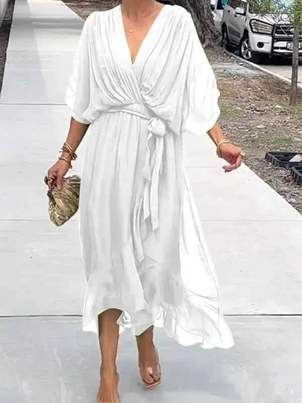 Stilla | Elegant Chiffon Midi Kjole