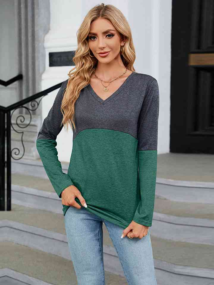 Stilla | Neck Langærmet T-shirt To-tone