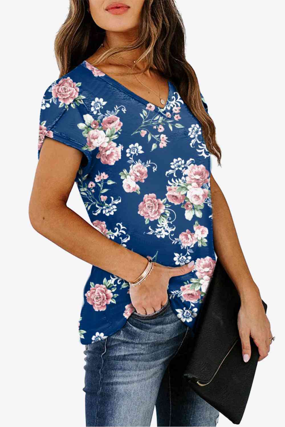 Stilla | Petal Sleeve V-hals Bluse