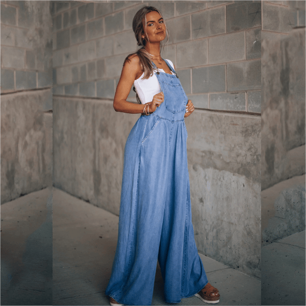 Stilla | Damernes Denim Jumpsuit