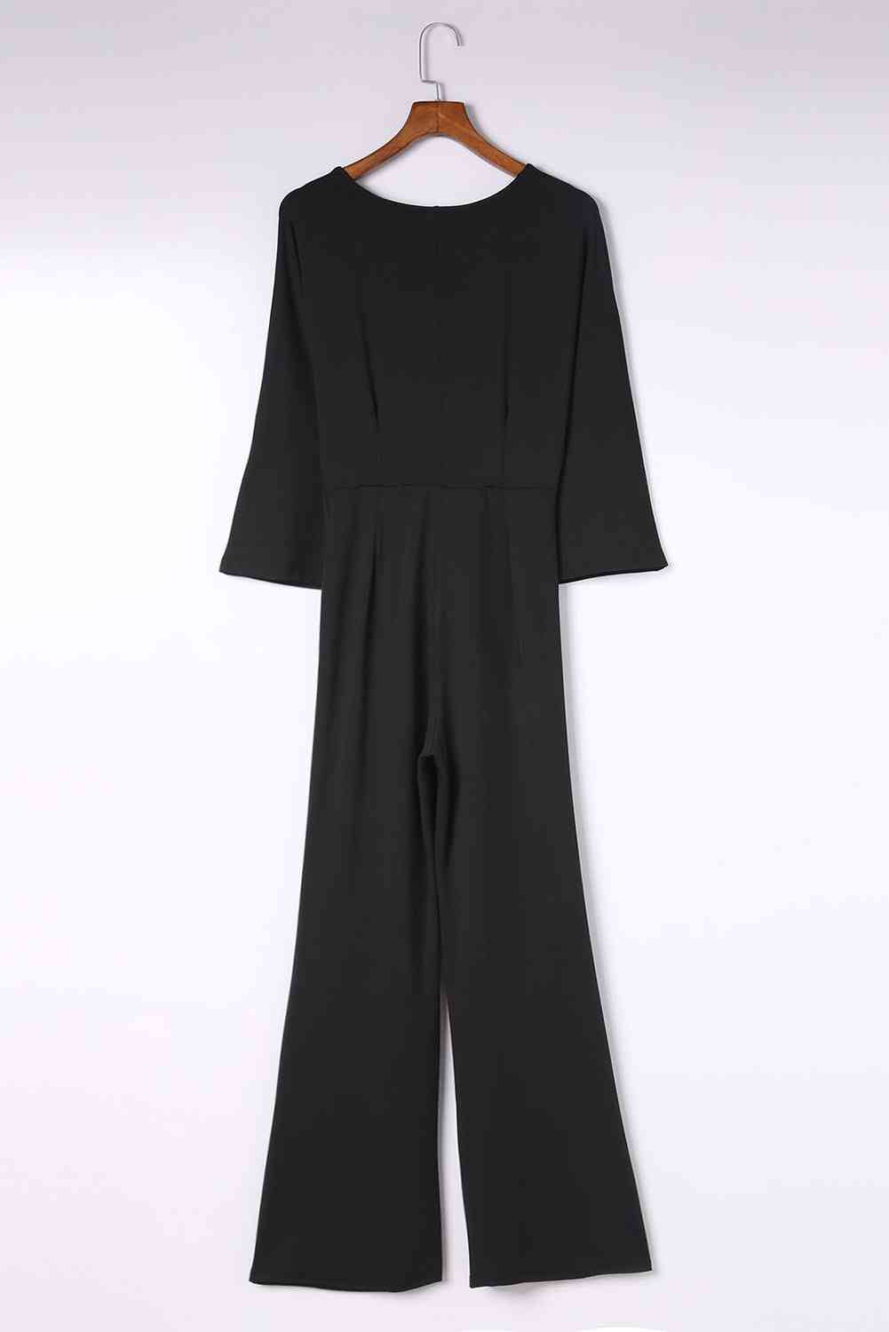 Stilla | Plunge Trekvart Ærme Jumpsuit