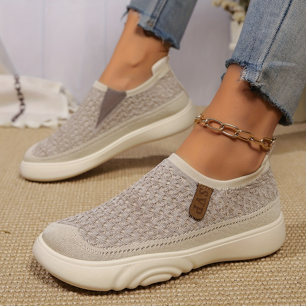 Stilla | Sommer Loafers Til Damer Åndbare Slip on Sko Med Blød Sål