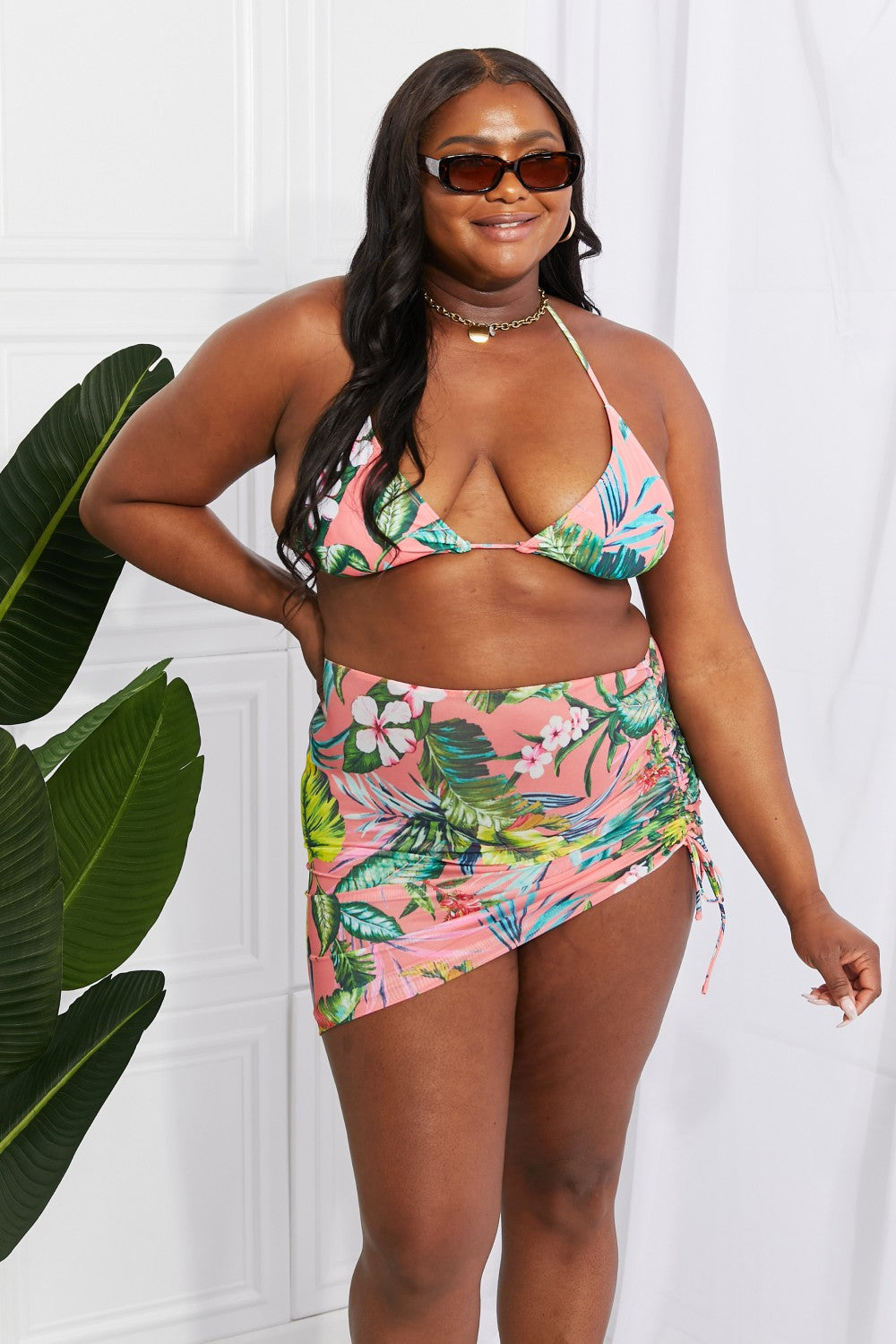 Stilla | West Swim Paradise Awaits Triangle Bikini Og Sarong Sæt