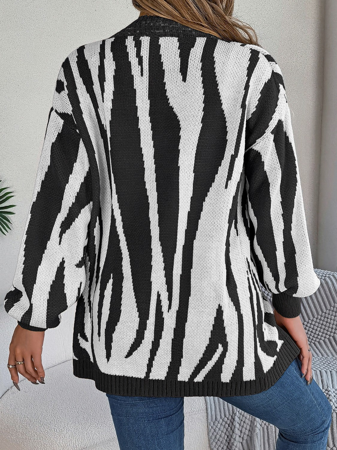 Stilla | Front Dyreprint Cardigan