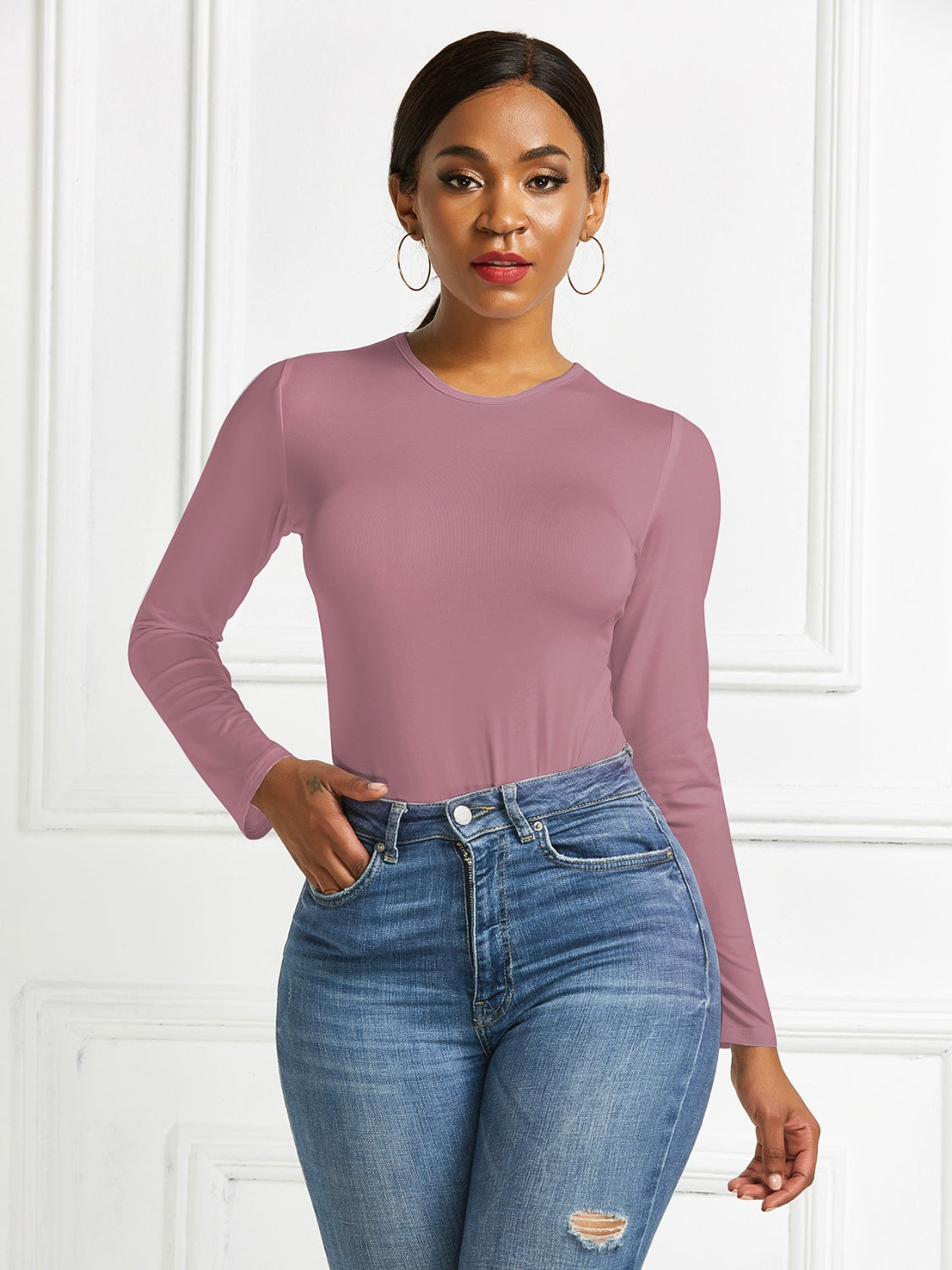 Stilla | Hals Langærmet Bodysuit