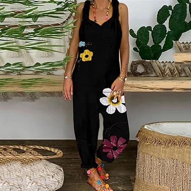 Stilla | Rygløs Jumpsuit med Blomsterprint