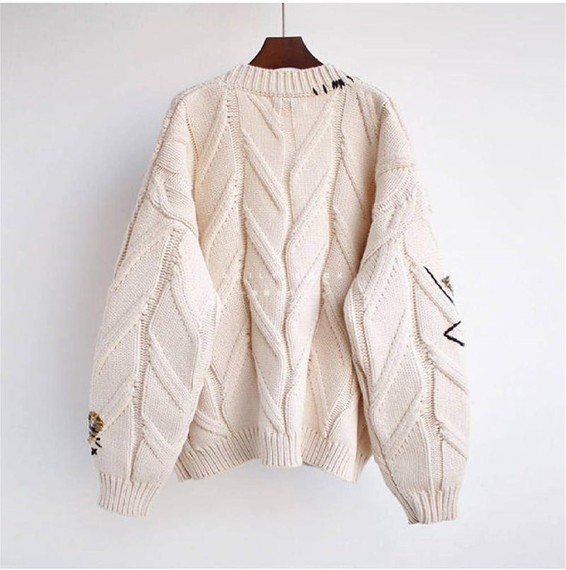 Stilla | Strikket jakke med patchwork-accenter