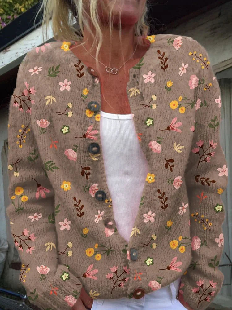Stilla | Cardigan med Blomstermønster