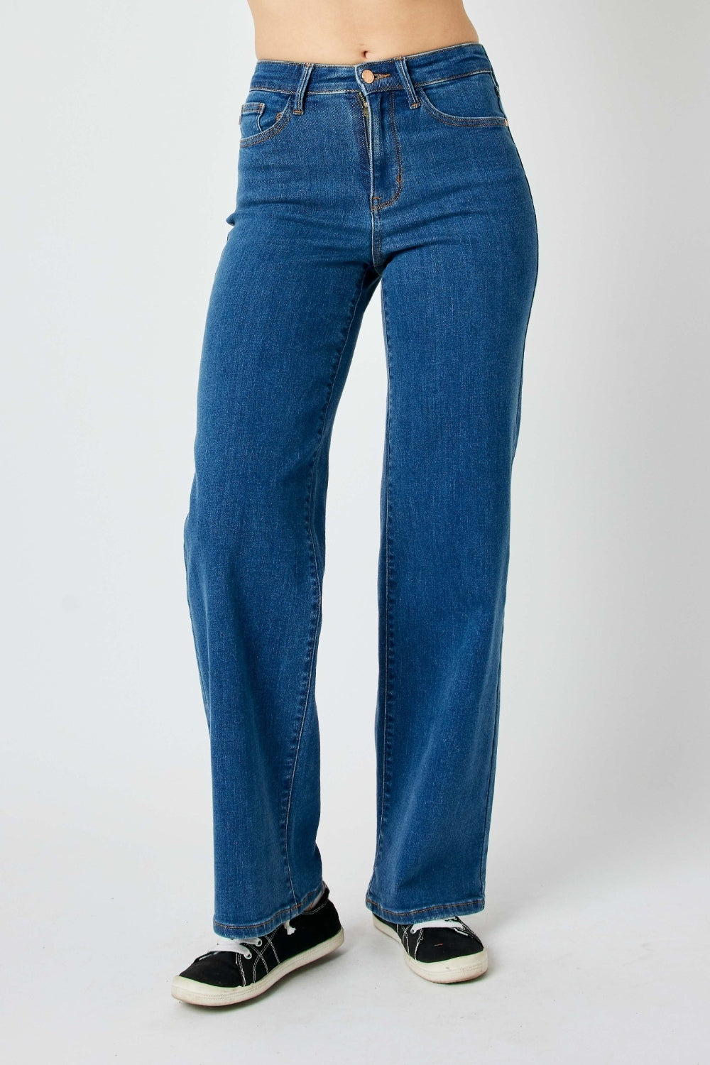 Stilla | Blå Fuld Størrelse Høj Talje Straight Jeans