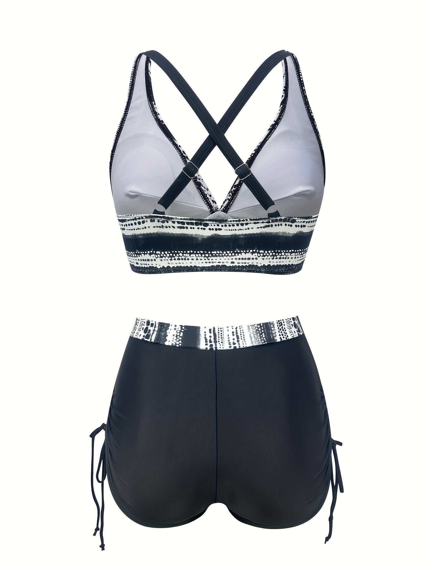 Stilla | Strandbikini Sæt 2 Delt High Waist Trusser, Elastic Og Behagelig Til Stranden