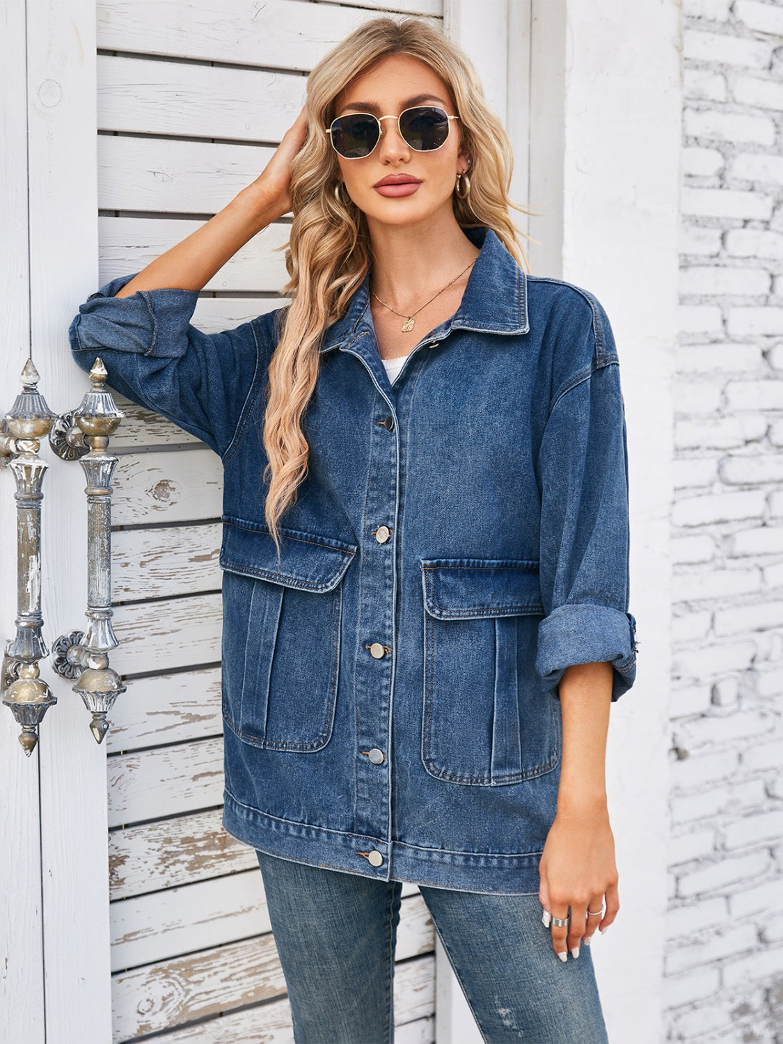 Stilla | Up Langærmet Denimjakke